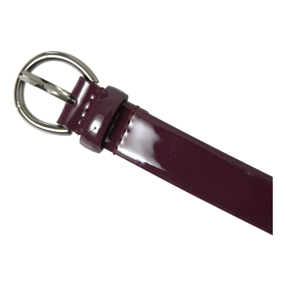 Dolce & Gabbana Elegante kastanjebruine leren riem Brown Dames
