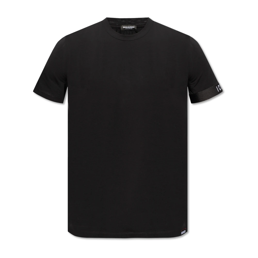 Dsquared2 Zwarte Ronde Hals T-shirts en Polos Black Heren