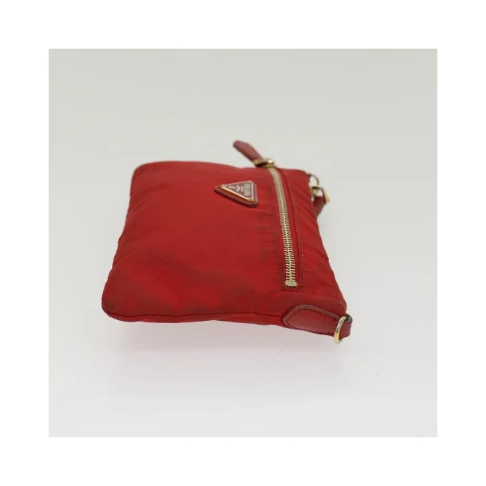 Prada Vintage Pre-owned Nylon prada-bags Red Dames