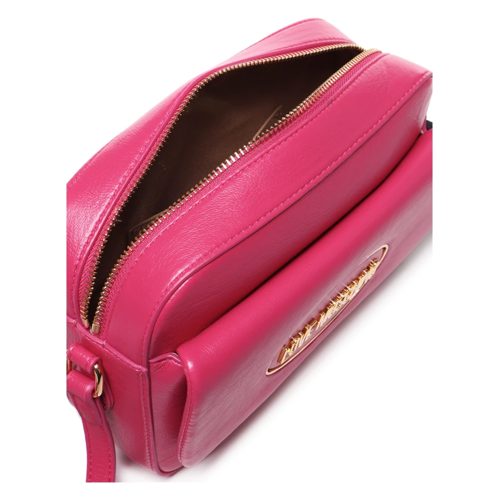 Love Moschino Magenta Tas met Bevestigde Sjaal Pink Dames