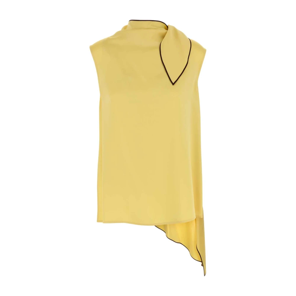 Stella Mccartney Satijnen Gele Top Yellow Dames