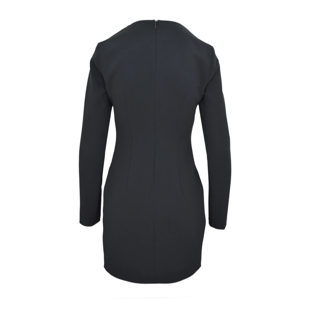 pinko Crepe Stretch Jurk met Metalen Rits Black Dames