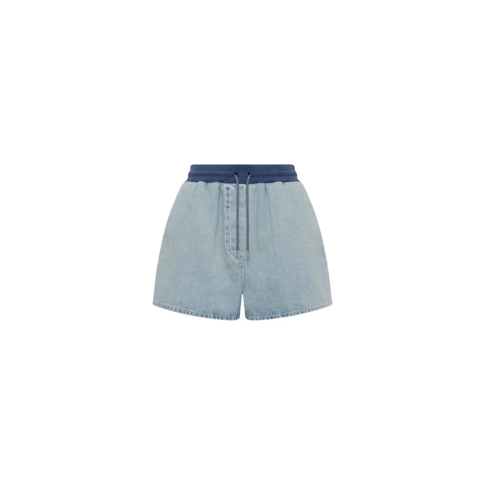 Moschino Women's Blue Cotton Denim Shorts