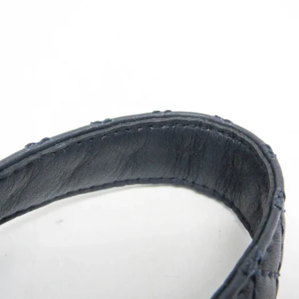 Chanel Vintage Pre-owned Leather belts Blue Dames