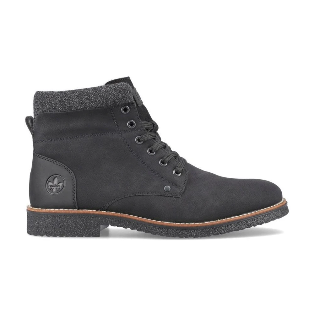 Rieker Men's Black Lace-Up Boots, 7 Uk, Casual Closed Booties