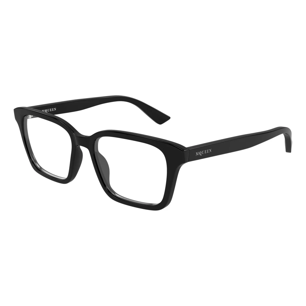 Alexander Mcqueen Unisex Black Glasses, 53 Mm, Rectangular Optical Frame