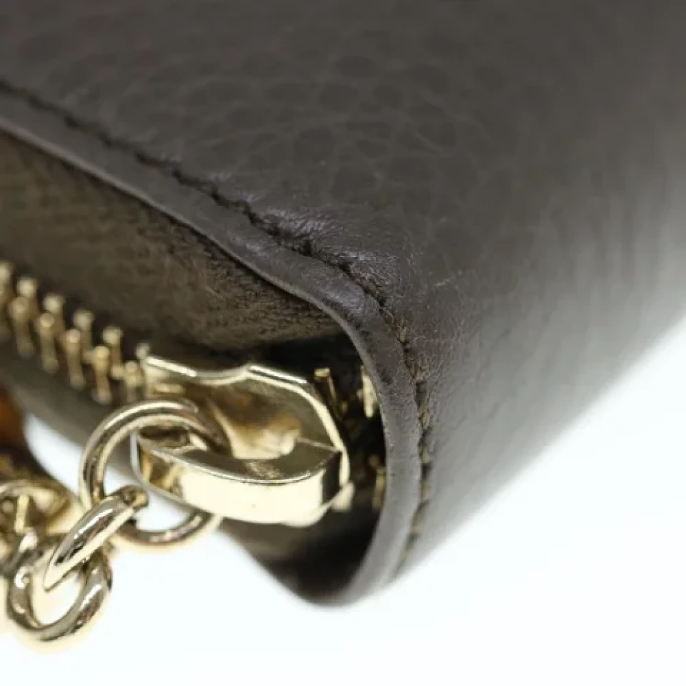 Gucci Vintage Pre-owned Leather wallets Gray Dames