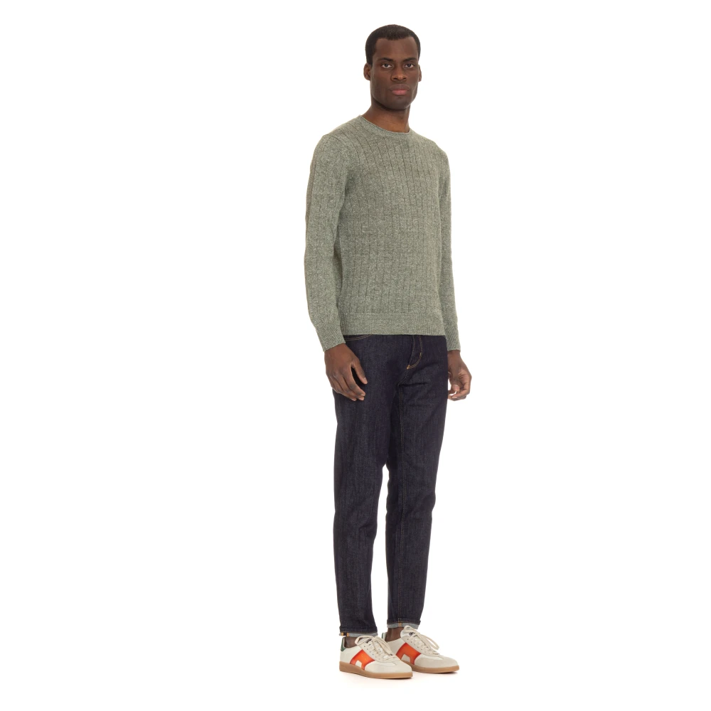 Gran Sasso Round-neck Knitwear Green Heren