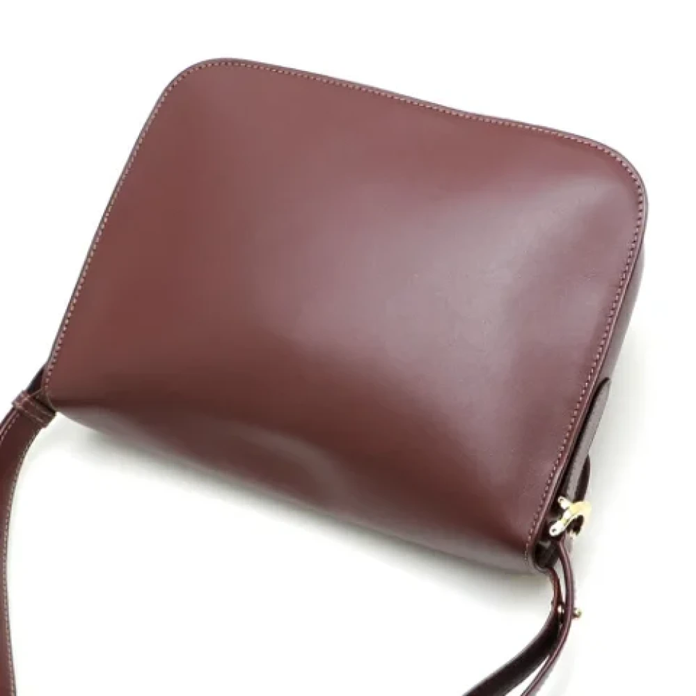 Cartier Vintage Pre-owned Leather shoulder-bags Red Dames