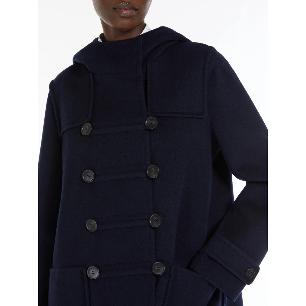 Max Mara Weekend Korte wollen jas met westernstijl Blue Dames