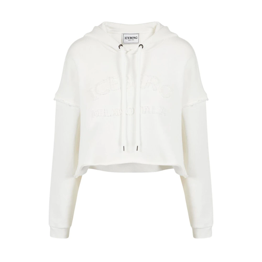 Iceberg Geknipte sweatshirt met capuchon Beige Dames