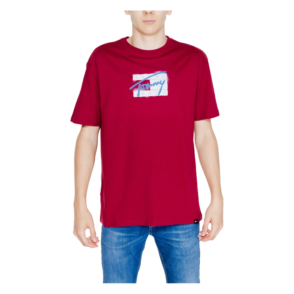 Tommy Jeans Straatbord T-shirt Collectie Red Heren