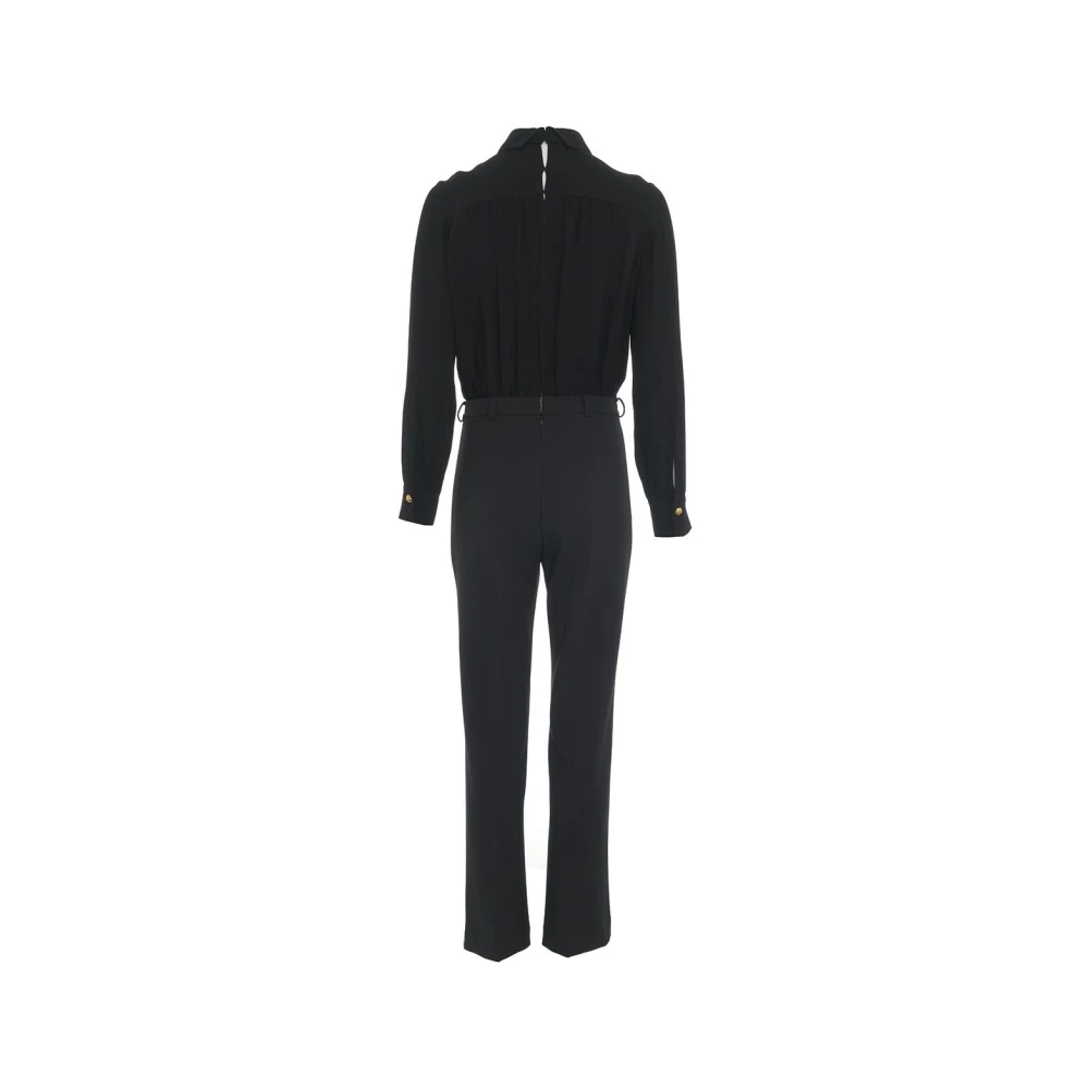 Elisabetta Franchi Zwart Stretch Crêpe Jumpsuit Black Dames