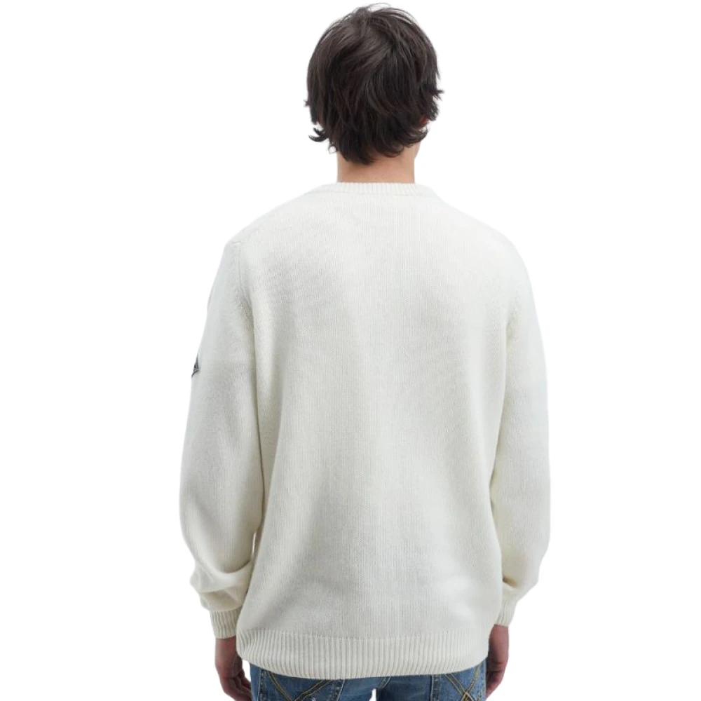 Roy Roger's Witte Stijlvolle Pullover Sweatshirt Aw24 White Heren