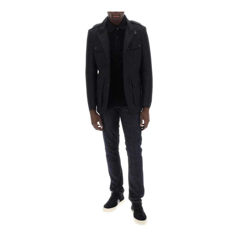 Tom Ford Polo Shirts Black Heren