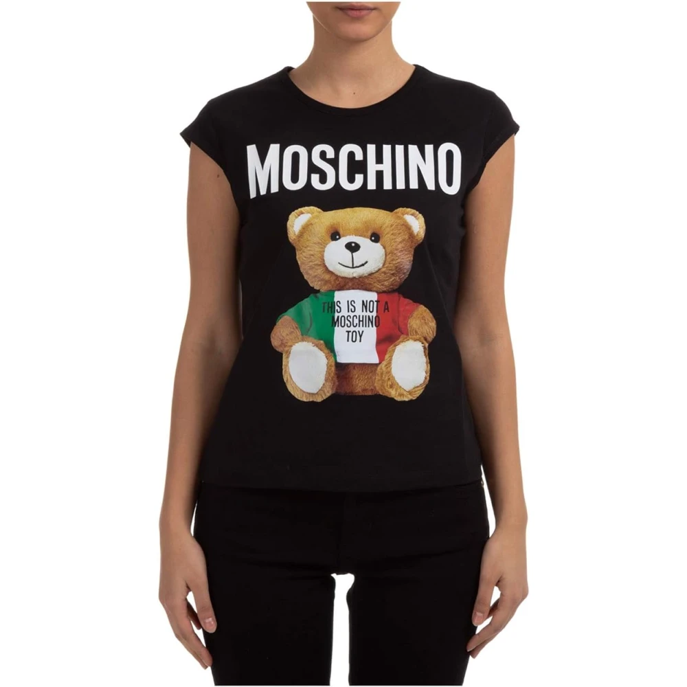 Moschino Zwarte T-shirts en Polos Black Dames