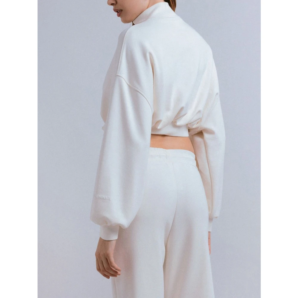 Hinnominate Beige Cropped Turtleneck Sweater Beige Dames