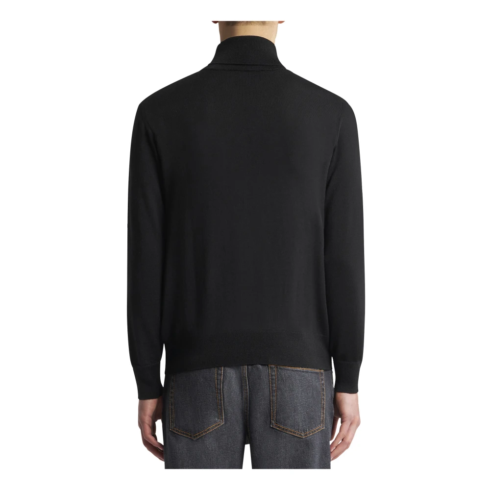 ETRO Zwarte wollen trui met col Black Heren