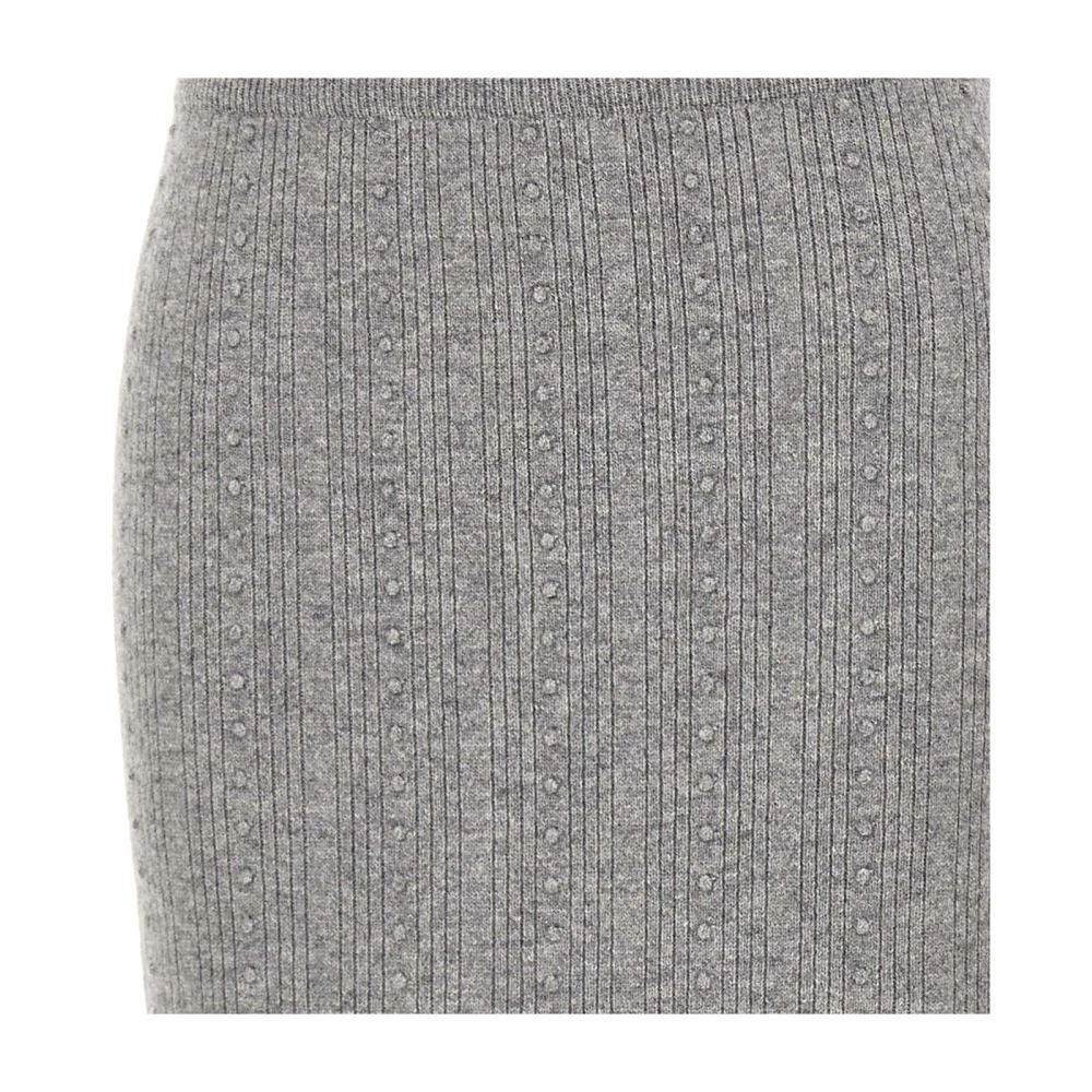 Fabiana Filippi Luxe Grijs Wol Zijde Rok Gray Dames