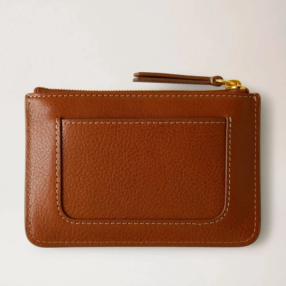 Mulberry Moderne Muntportemonnee met Plaquette Details Brown Dames