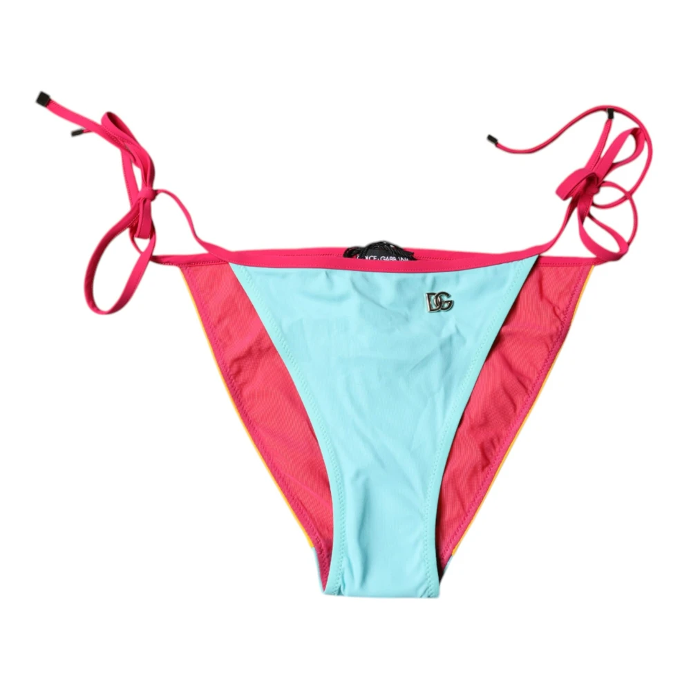 Dolce & Gabbana Women's Multicolor Logo Bikini Bottom Swimwear