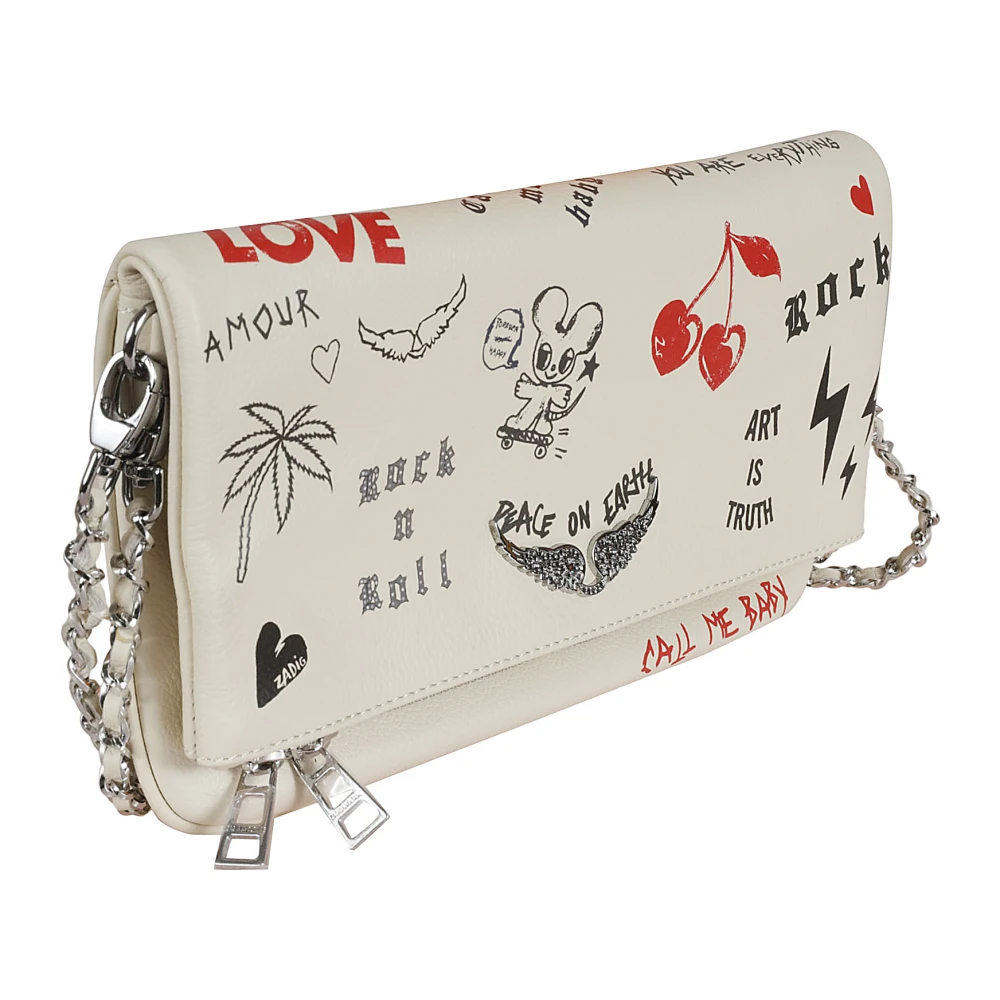 Zadig & Voltaire Flitskleurige bedrukte leren tas Multicolor Dames