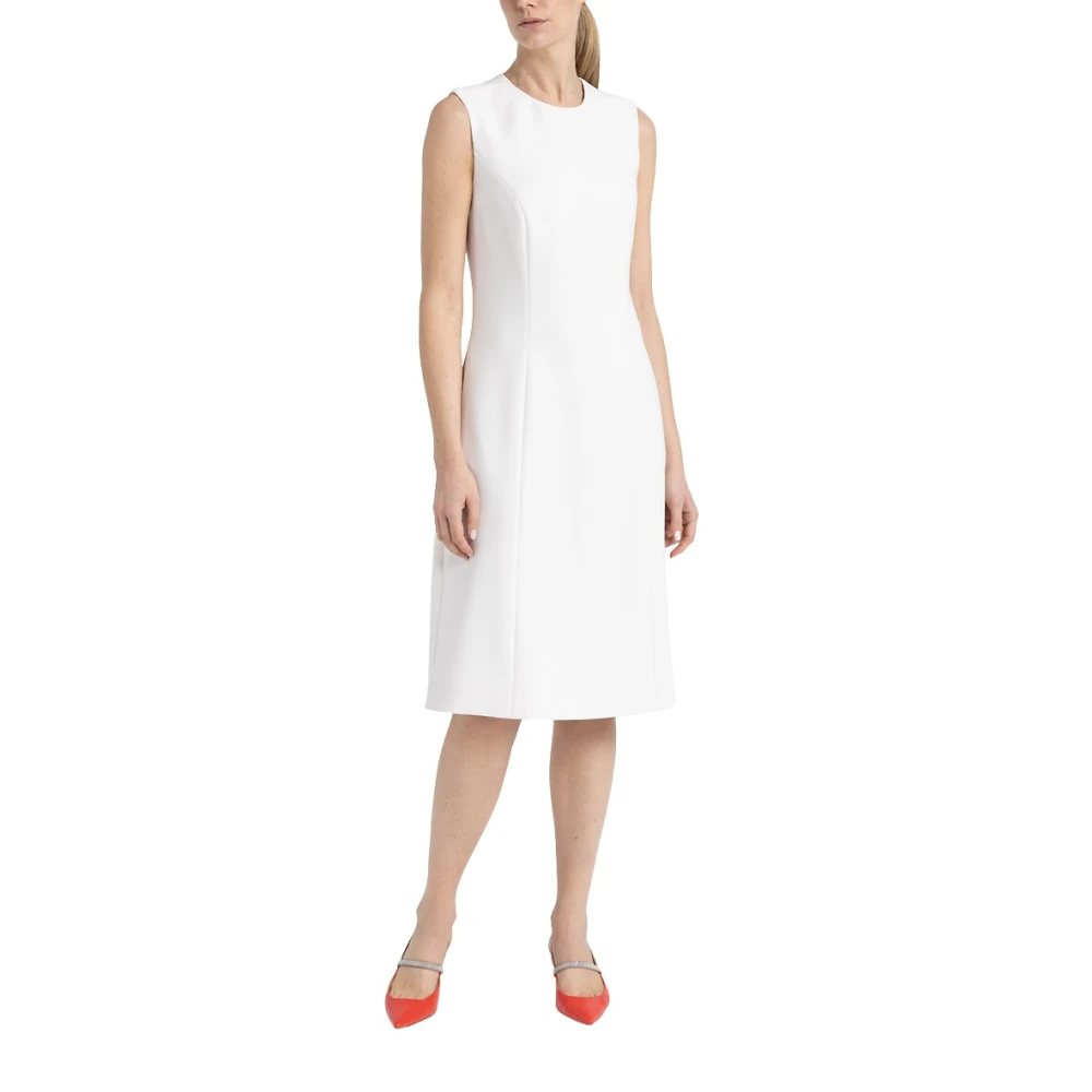 PESERICO Mouwloze lange jurk White Dames