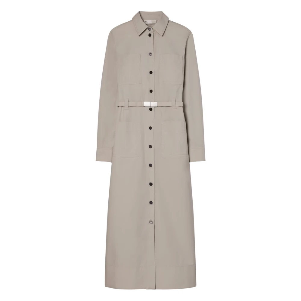 Tory Burch Women's Gray Shirt Dresses, S, Cotton Camp Dress