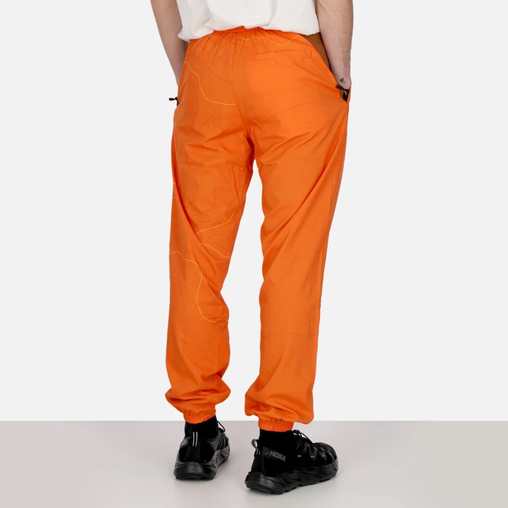 Dolly Noire Oranje Baggy Trainingsbroek met Mesh Orange Heren