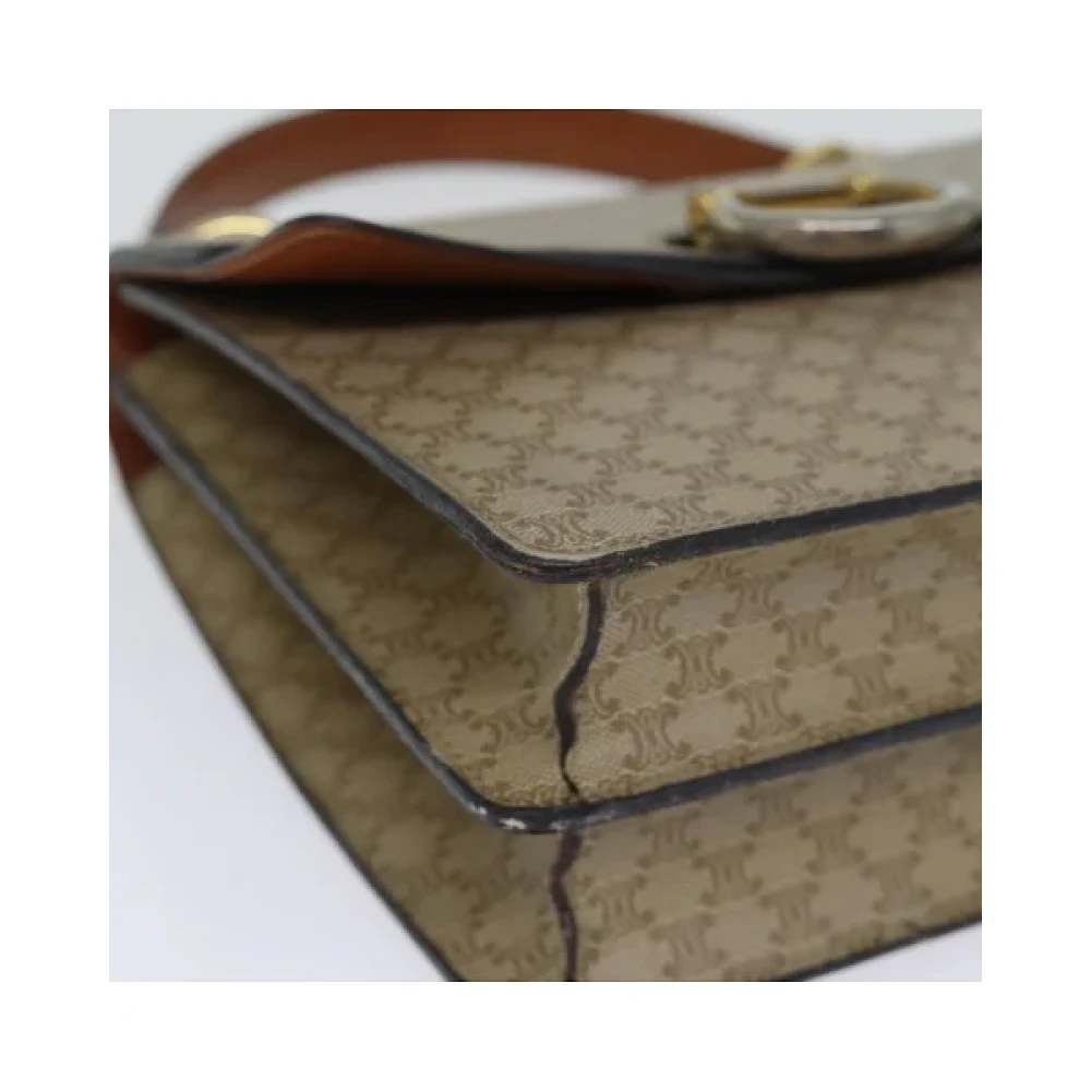 Celine Vintage Pre-owned Canvas handbags Beige Dames