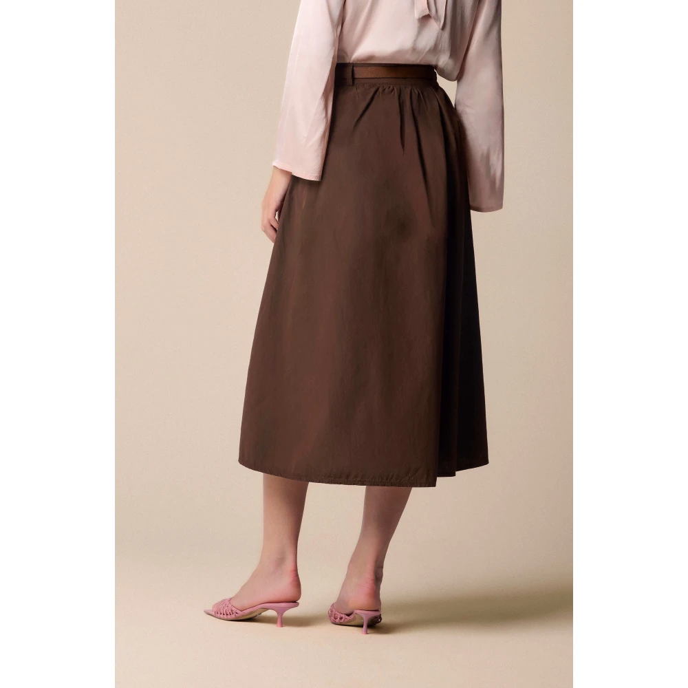Kocca Elegante Midi Rokken Collectie Brown Dames