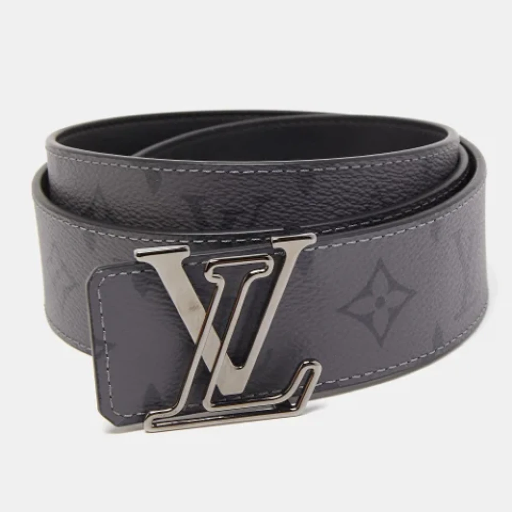Louis Vuitton Vintage Pre-owned Leather belts Gray Dames