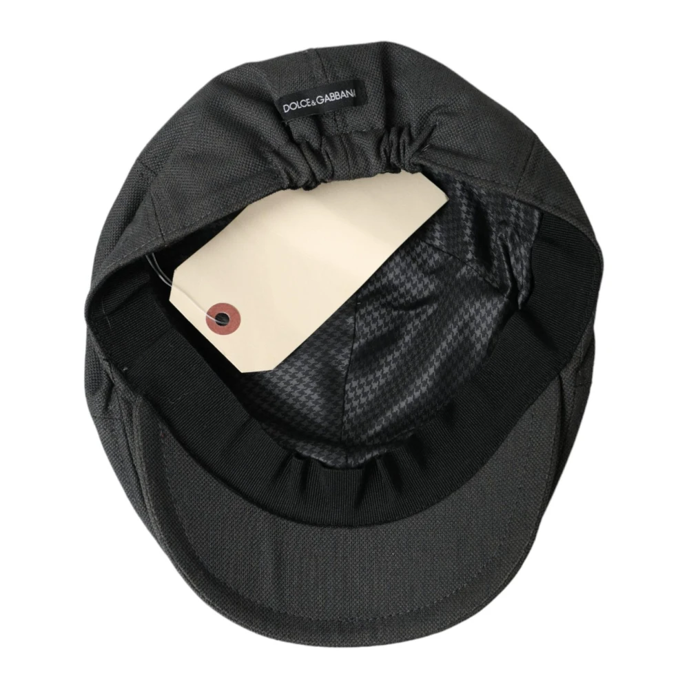 Dolce & Gabbana Donkergrijze Newsboy Cap Gray Heren