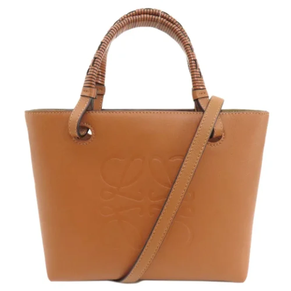 Loewe Pre-owned Leather totes Brown Dames