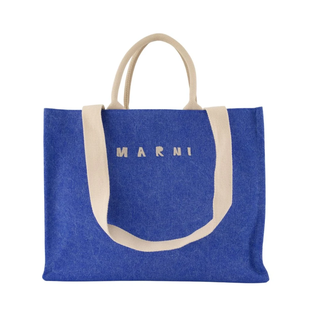 Marni Women's Blue Shopping Bags, One Size, Cotton Shopper Bag