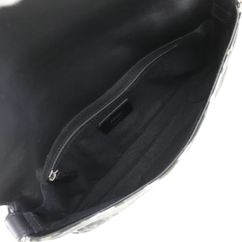 Fendi Vintage Pre-owned Canvas shoulder-bags Black Dames