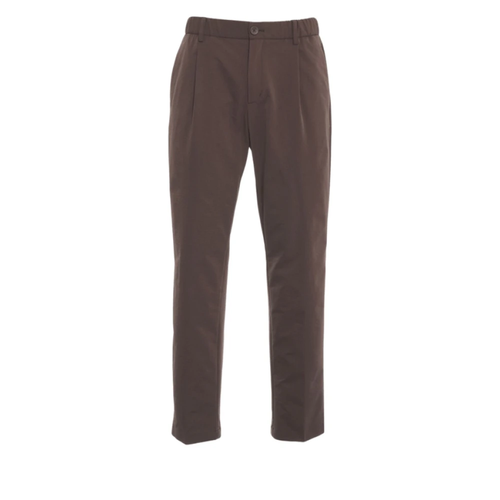 Herno Uomo Marrone Pantaloni Seer-Crease