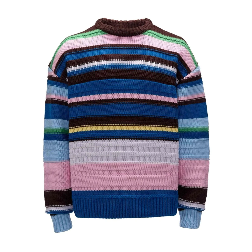 JW Anderson Gestreepte Merinowollen Trui Multicolor Heren