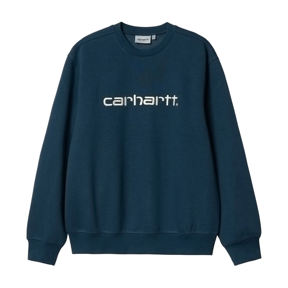 Carhartt WIP Sweatshirt met Geborduurd Logo Blue Heren
