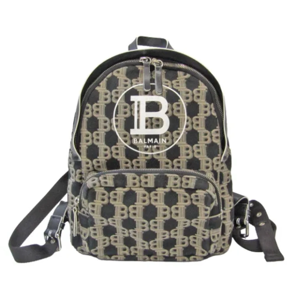 Balmain Pre-owned Canvas backpacks Brown Dames