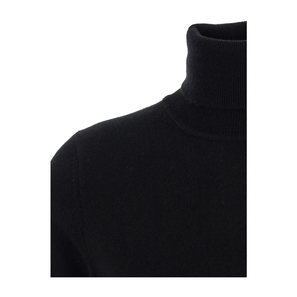 Plain Units Zwarte Hoge Hals Trui Black Dames