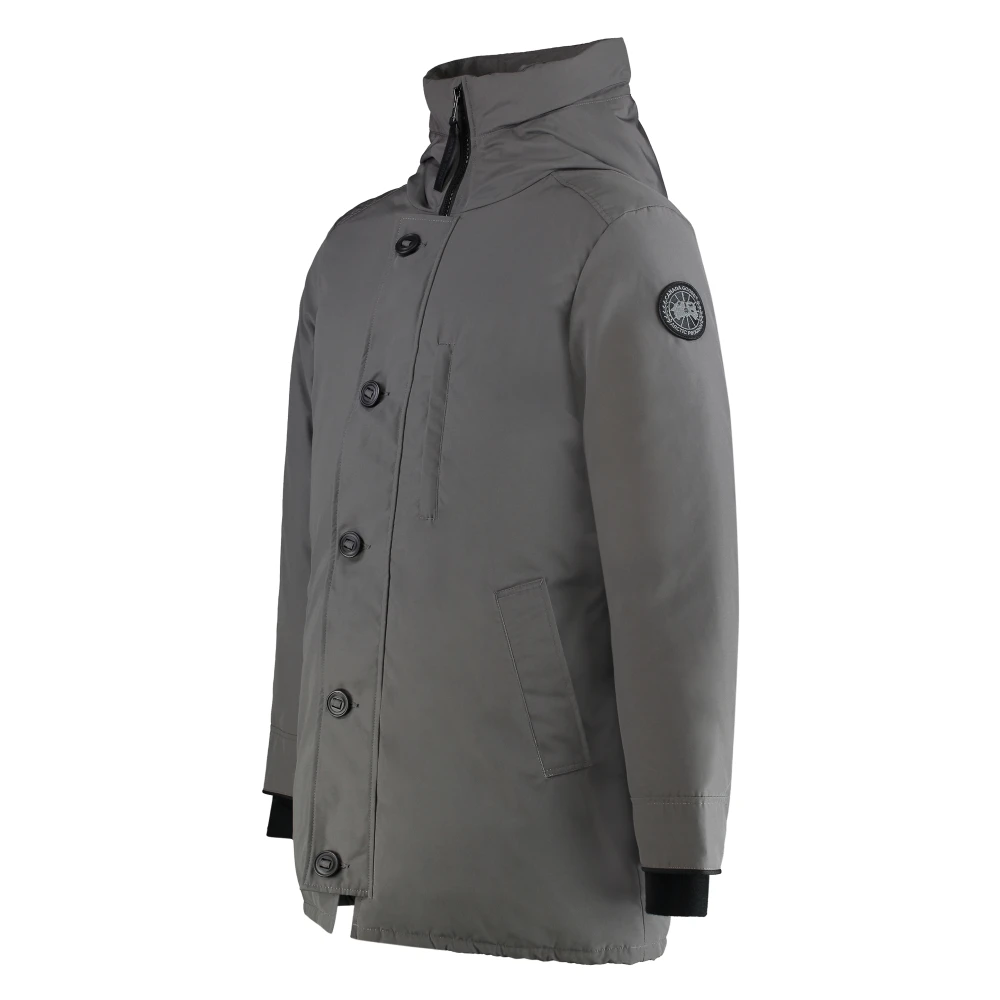 Canada Goose Parka met capuchon en logopatch Gray Heren