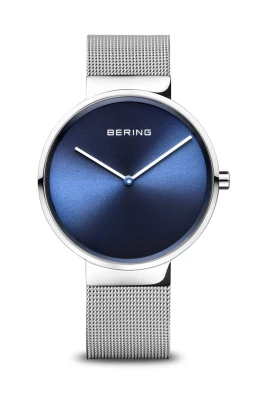 Unisex armbandsur silver blå 14539 007