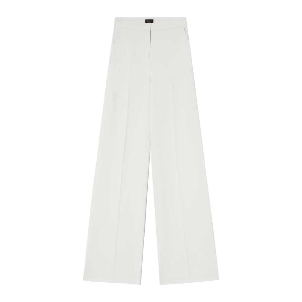 Pinko Elastaan Polyester Broek White Dames