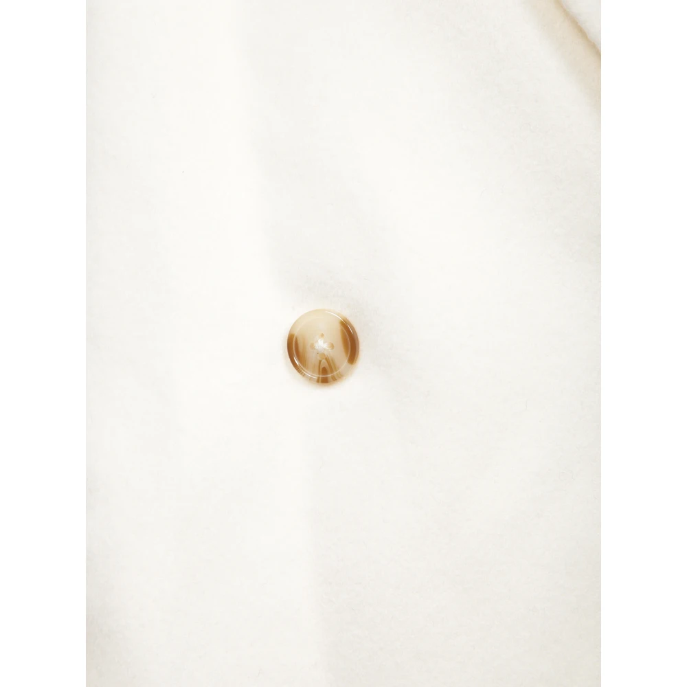 Loulou Studio Witte Elegante Jas Aw24 White Dames