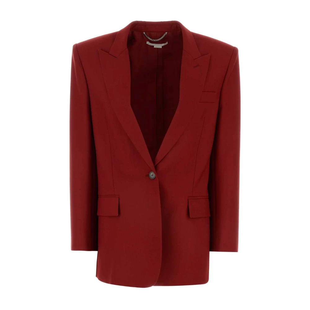 Stella McCartney Röd Ull Oversize Blazer Red, Dam