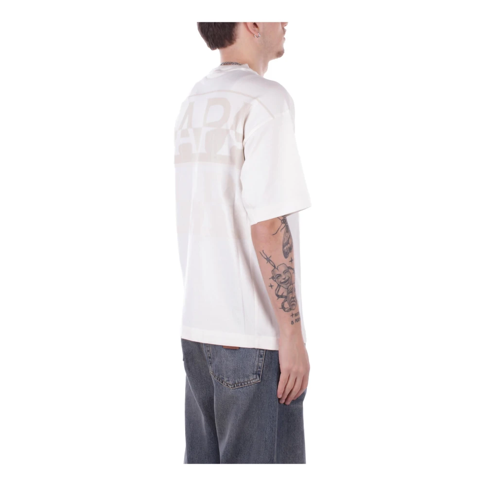 Napapijri Wit Logo T-shirt met Achterprint White Heren