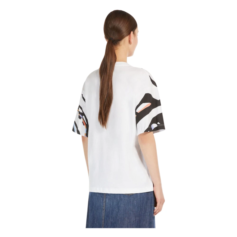 Max Mara Weekend Oversized Wit Katoenen T-shirt Multicolor Dames