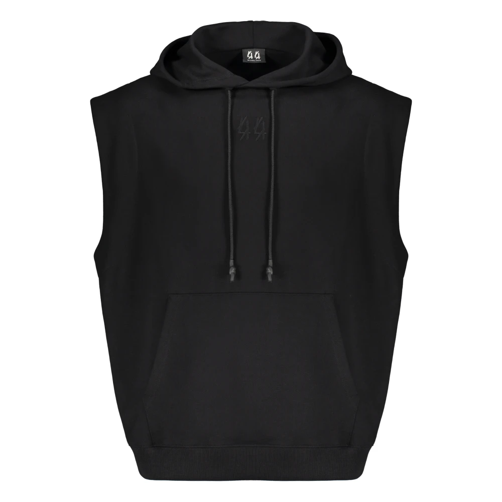 44 Label Group Hoodie met capuchon en kangoeroezak Black Heren