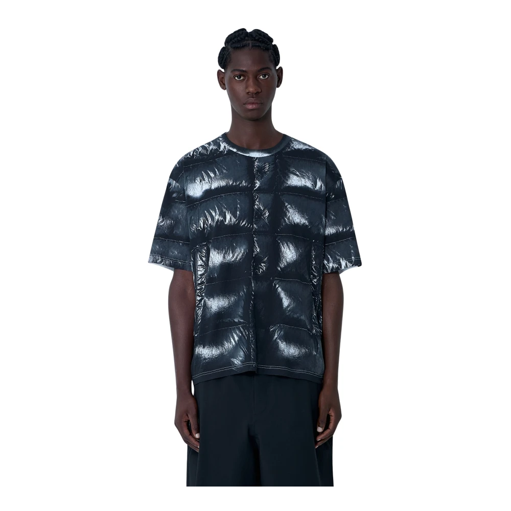 Moncler Men's Multicolor Logo Motif T-Shirt - T-Shirts - S - Tops